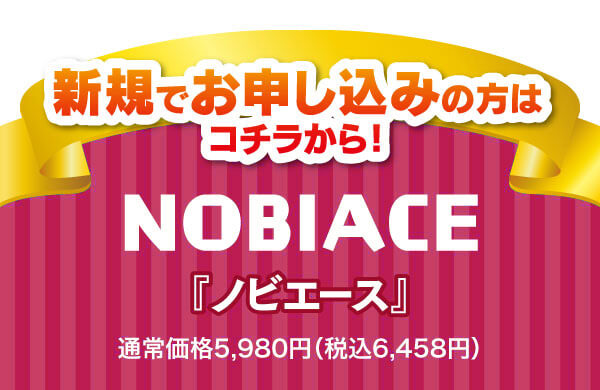 ノビエース5980円（税抜）　新規でお申し込みの方はコチラから！