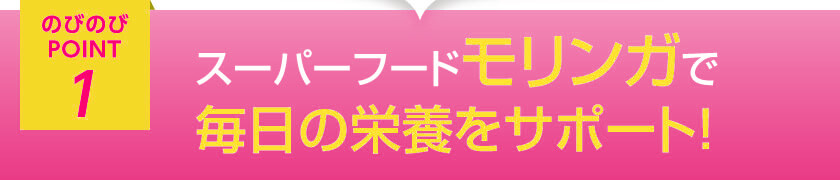 のびのびポイント1 スーパーフードモリンガで毎日の栄養をサポート